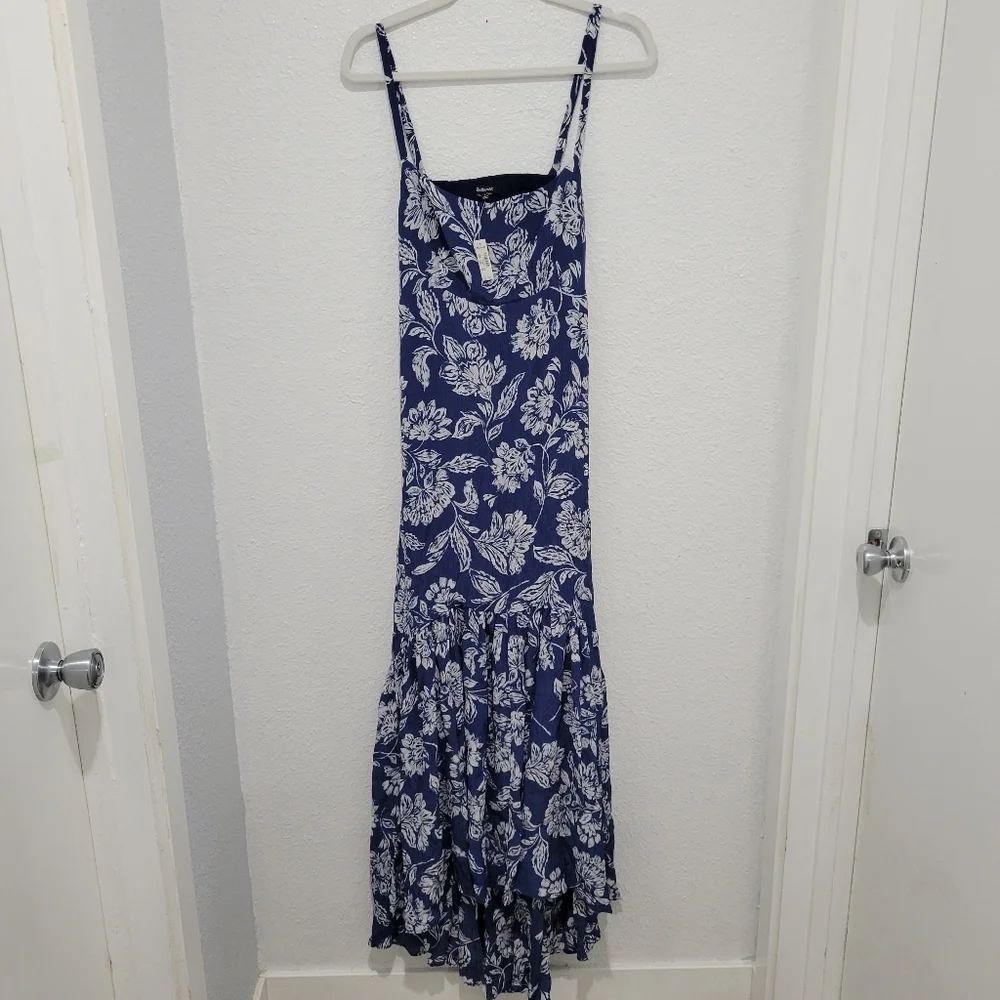 Madewell Textured Maxi Slip Dress Floral Size 4 NW335